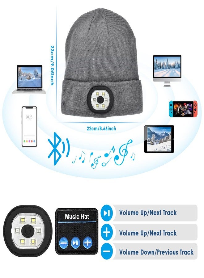 Lenski Stocking Stuffers for Men Adults, Dad Gifts for Men, Bluetooth Beanie Hat for Mens, Mens Gifts for Dad Him Grandpa Grey - Image 4